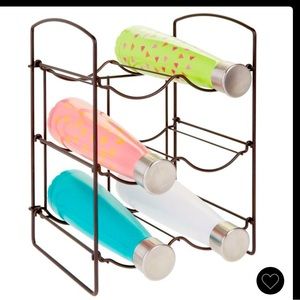 Collapsible metal bottle rack